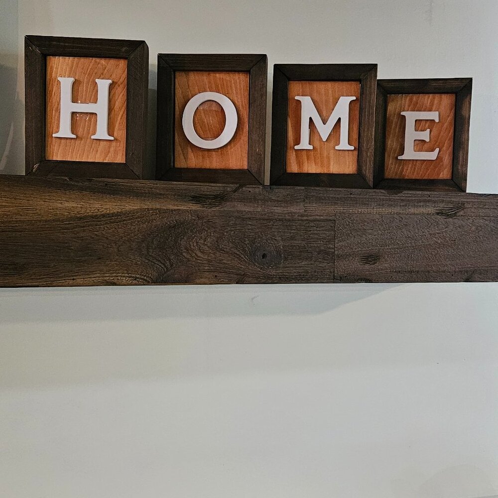 Handmade Wooden Letter Framed Decor